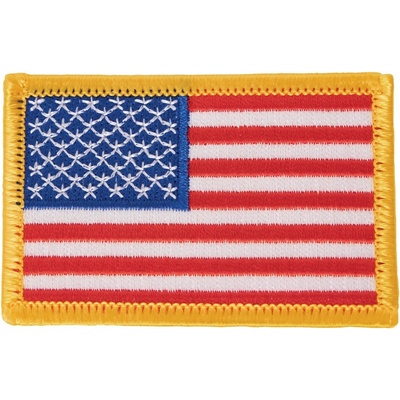 ROTHCO Nášivka US vlajka 5 x 7,5 cm farebná žltý lem
