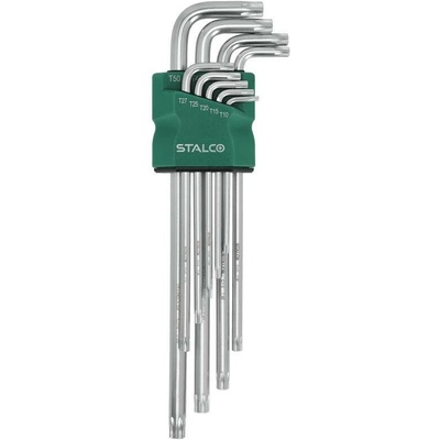 Stalco Klíče Torx s otvorem T10 - T50 extra dlouhé 9ks S-46374