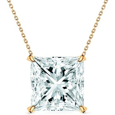 Savicki Náhrdelník žlté zlato, laboratórny diamant SYL-N-PR-050-LAB-Z