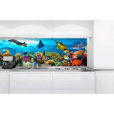 Dimex KI-180-092 Samolepicí fototapeta do kuchyně Ryby v oceánu rozměry 180 x 60 cm