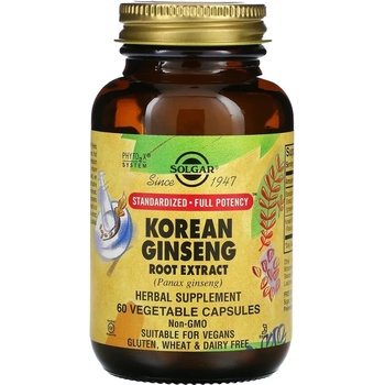 Image 1 of Solgar Хранителна добавка Корейски Жен-шен , Solgar Korean Ginseng Root Extract 60 Veg. Caps