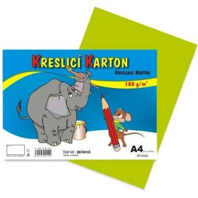 Kreslící karton světle zelený A4 180gr. / 50 ks