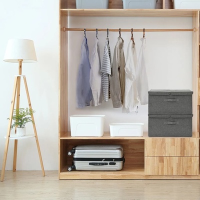 VidaXL Úložné boxy 2 ks textil 50 x 30 x 25 cm antracitové