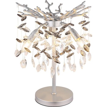 GLOBO 64138TS - настолна лампа QUEENA 3xE14/40W/230V сребриста (GL8727)