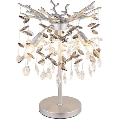 GLOBO 64138TS - настолна лампа QUEENA 3xE14/40W/230V сребриста (GL8727)