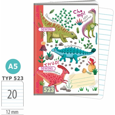 ARGUS Zošit A5 TYP 523 Dinosaury