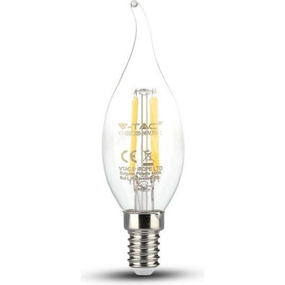 V-TAC Retro LED žiarovka E14 s plamienkom 4W 400LM teplá biela 3000K