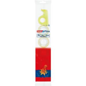 tesa 57384 TesaFilm 10mx15 mm 5 броя стандартна самозалепваща лента + разкъсване 57384-00001-04 (57384-00001-04)