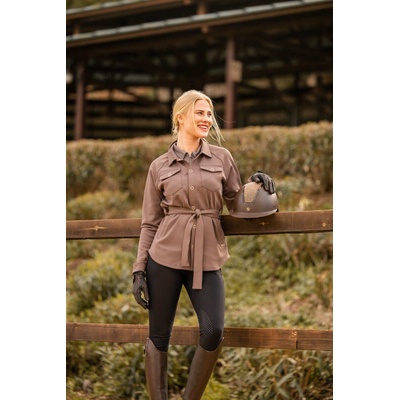 Horze Dámská košilová bunda Alyssa Hnědá