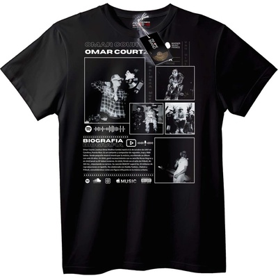 NOONEBRAND Тениска Omar Courtz Музикална Биография - 6XL, White