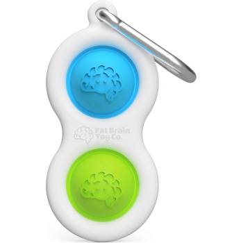 TOMY Сензорна играчка-ключодържател Tomy Fat Brain Toys - Simple Dimple, синя/зелена (F211B)