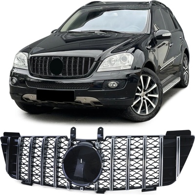 Angeleyes Športová maska čierno-chrómová lesklá Mercedes M ML W164 predfacelift