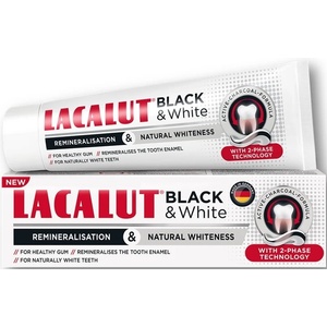 Lacalut Паста за зъби Black & White, 75 ml - baby
