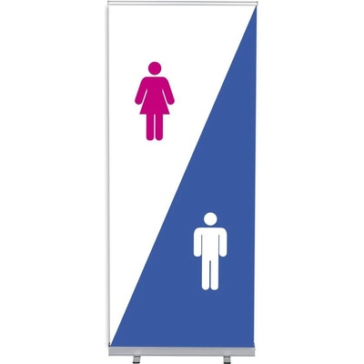Jansen Display Set Roll-baneru Budget s vytištěným motivem, WC, 870 x 2080 mm