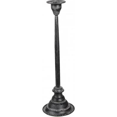 Kovový černý svícen s patinou Amedee S – 11x37 cm
