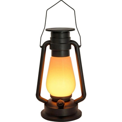 lampa solární PETROLEJKA, 17x14x30,5cm 72LED kov/PH ČER – Zbozi.Blesk.cz