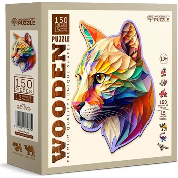 Wooden City - Puzzle Gaudy Cougar wooden - 150 piese