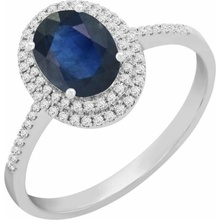 Eppi Zlatý prsteň so zafírom a diamantmi Danae R31463