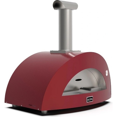 Alfa Pizza pec na drevo 2 Pizze wood červená antik
