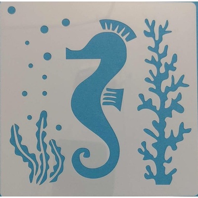 Plastová šablona mix 13x13cm - Moře 15