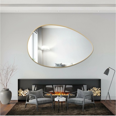 Alfaram Organické zrkadlo v zlatom ráme MDF SLIM- ZOE - 103x70