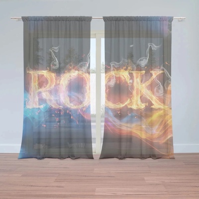 Sablio Záclony Rock: 2ks 150x250cm