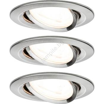 Paulmann 93652 - К-кт 3x LED GU10/6, 1W IP23 Лампа за вграждане в баня 230V (W4455)