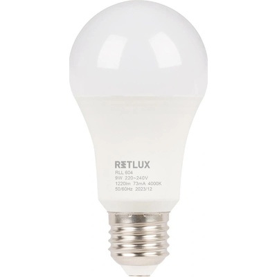 RETLUX RLL 604 A60 E27 bulb 9W CW D RLL 604 A60 E27 9W