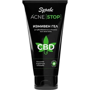 Здраве Acne Stop Измивен гел за лице CBD, 150 ml