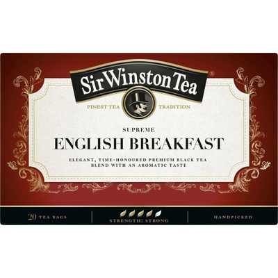 Sir Winston Tea Supreme English Breakfast 20 dvoukomorových sáčků
