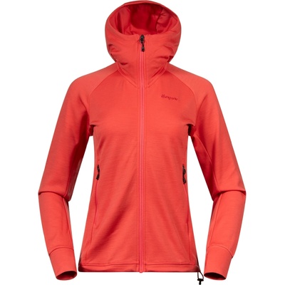 Bergans Дамско вълнено яке Bergans Women's Rabot Merino Tech Midlayer Hoodie Merino hoodie - Peachy Red - размер XL (105-7222-0215)