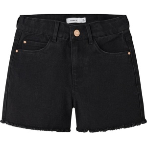Name it Детски дънки Name it Kid's Rose HW Mom Denim Shorts Jeans - Black Denim - размер 128 (EU) (701-4704-0117)