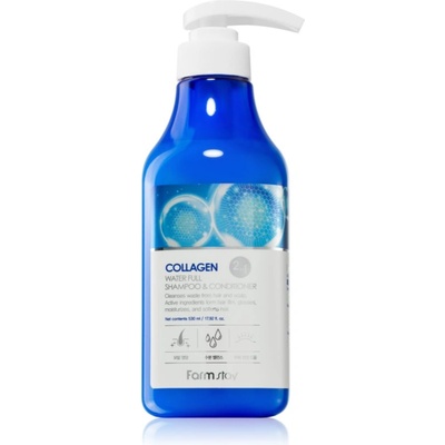 Farm Stay Collagen Water Full шампоан и балсам 2 в1 с колаген 530ml