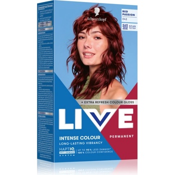 Schwarzkopf LIVE Intense Colour перманентната боя за коса цвят 043 Red Passion