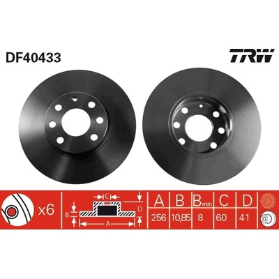 Brzdový kotúč TRW DF4043