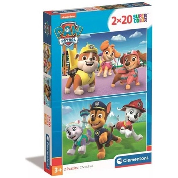Clementoni Клементони: СуперКолор Пес патрул - 2 x 20 части пъзел (24800)