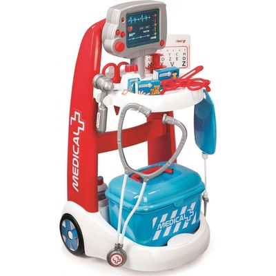Smoby 340202 Lékařský elektronický vozík s příslušenstvím