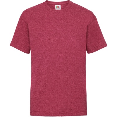 Fruit of the Loom F37•Kids Valueweight Tee tmavočervená