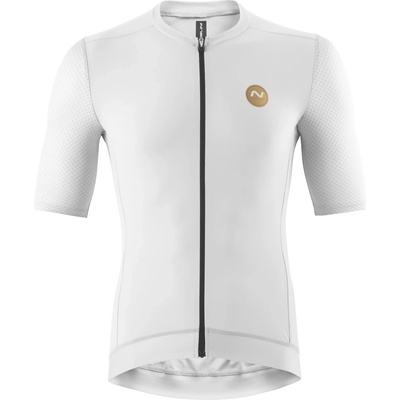 Nalini Мъжка фланелка с къс ръкав за колоездене Nalini Pure Gold Jersey Cycling jersey - White - размер M (056-4014-0512)