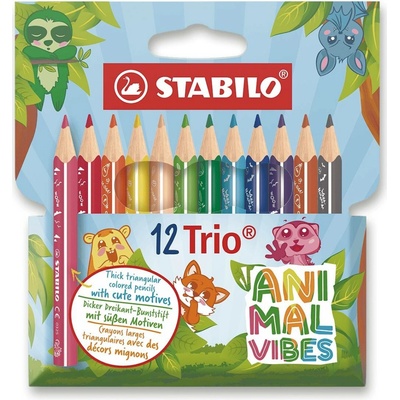 Stabilo 639976 pastelky Trio Animal Vibes Mini 12 ks