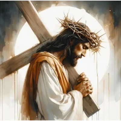 Norimpex - Puzzle Diamant painting: Jesus, Stations of the Cross 30x40cm - 1 - 39 piese