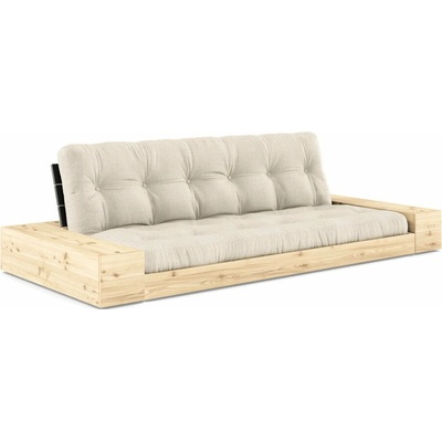 Karup Design ľanová rozkladacia pohovka 244 cm Base sivo-béžová