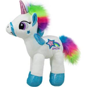 Amek Toys ПЛЮШЕН ЕДНОРОГ С ЦВЕТНА ГРИВА МАЛЪК 24 СМ - armtoys
