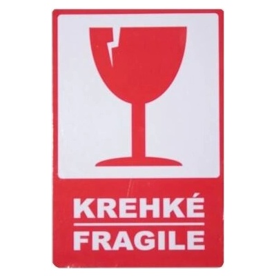 HAKY Etikety 80x120 mm KREHKÉ (FRAGILE) - 500 etikiet/kotúč