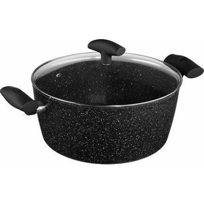 Kovaný hliníkový hrnec 28 cm černý