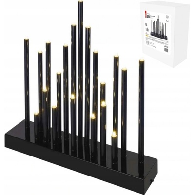 Emos DCAW04 Lighting LED svietnik čierny 27,5 cm 3x AA vnútorný teplá biela časovač