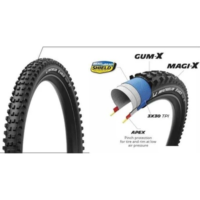 MICHELIN E-WILD FRONT 29x2.60 PERFORMANCE LINE KEVLAR GUM-X/MAGI-X TS TLR (192559) Množ. Uni