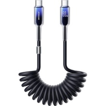 Joyroom S-A43 Crystal-Clear Series 60W USB-C - USB-C spirálový 1,5m černý