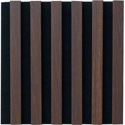 Akustický panel – Černá / dub tmavý 270 × 30 cm