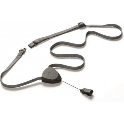 Snúrka na krk DURABLE Závesný remienok FLEX čierny 10 ks